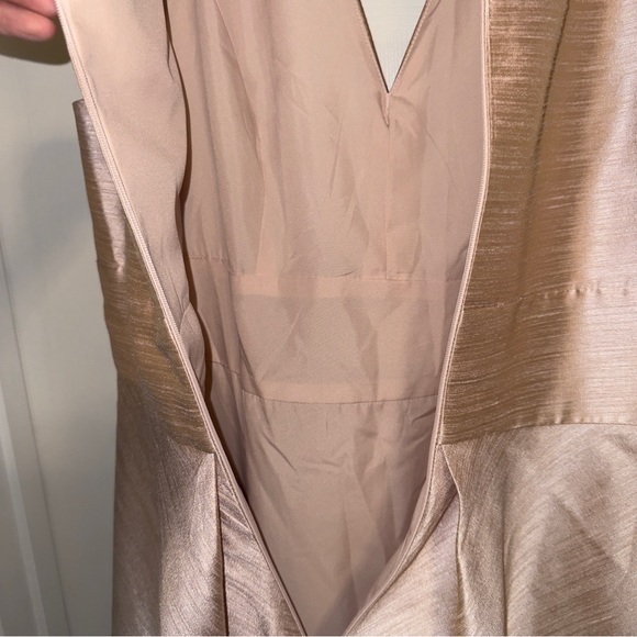 Alfred Sung Dupioni V-neck Evening Gown Blush/Pastel Pink Size 12. EUC. Pockets - Picture 8 of 12